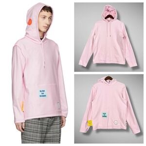 Helmut‎ Lang Hoodie Reversible Pink Jeremy Deller RARE Adult Small French Terry